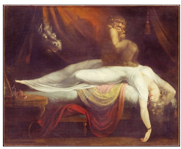 헨리 푸셀리, ‘악몽The Nightmare’, 1781, 미국 디트로이트 미술관 소장