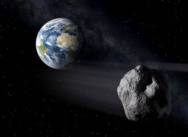13일의 금요일, 버스만한 소행성 지구 스쳐갔다…거리 약 386㎞(사진=P. 카릴/ESA)