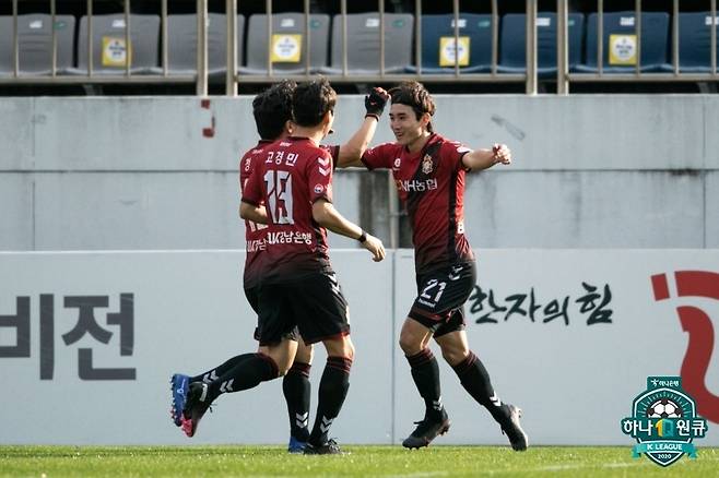 경남FC가 대전을 꺾고 준플레이오프에 진출했다. (한국프로축구연맹 제공) © 뉴스1