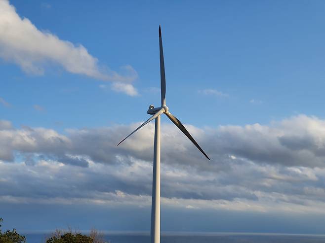 Unison’s 1.65-megawatt wind turbine (Kim Byung-wook/The Korea Herald)