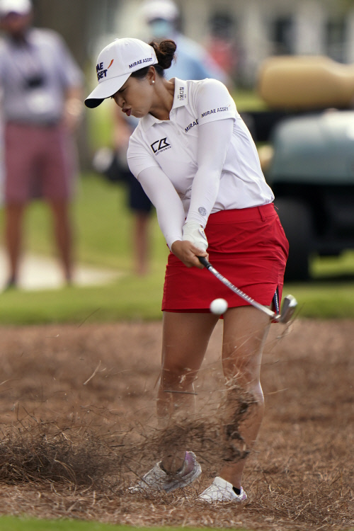 김세영(27)이 23일(한국시간) 미국여자프로골프(LPGA) 투어 펠리컨 챔피언십(총상금 150만 달러)의 4라운드 7번 홀에서 벙커샷을 하고 있다. 벨에어 |AP연합뉴스