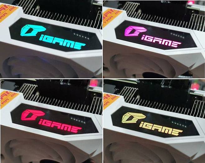 쿨러 상단의 RGB LED