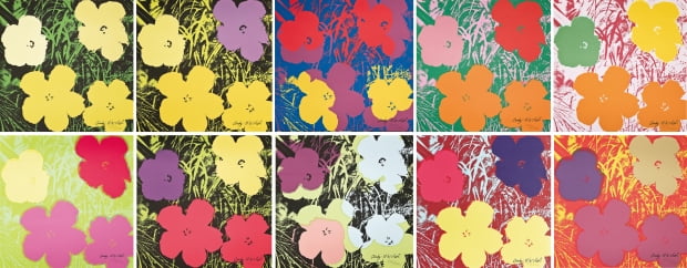 앤디 워홀의 'Poppy Flowers(set of 10)'. 서울옥션 제공