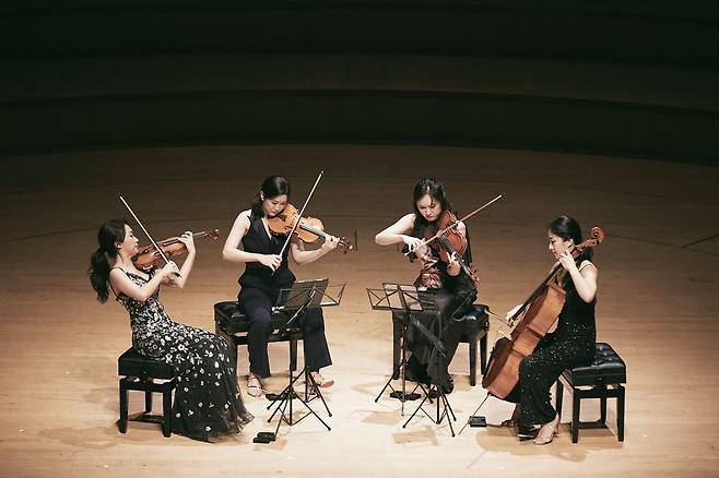 The Esme Quartet performs at the Lotte Concert Hall in August. (Lotte Foundation for Arts)