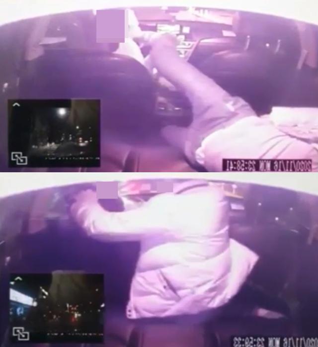 경남 거제에서 택시를 운행하는 A씨가 17일 자정 무렵 40대 중반 승객 B씨에게 손과 발로 무차별 폭행을 당하는 장면이 차량 블랙박스에 담겼다. 독자 제보