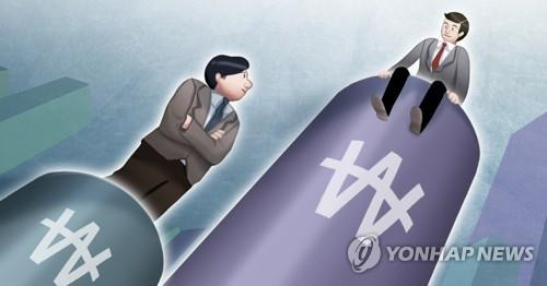 임금 격차 문제(PG) [장현경 제작] 일러스트