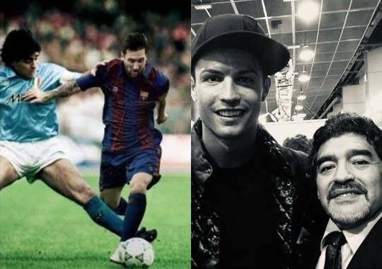 리오넬 메시, 크리스티아누 호날두 트위터 캡처