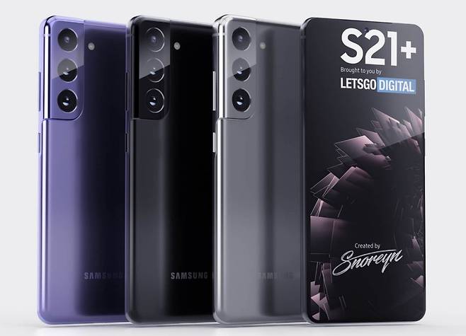 삼성전자 갤럭시S21 플러스 예상 이미지 [출처 렛츠고디지털 https://nl.letsgodigital.org/smartphones/samsung-galaxy-s21-plus-ultra/]