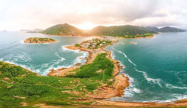 섹오파크. 일부 구간은 한반도 지도 처럼 보인다. [홍콩관광청 제공]