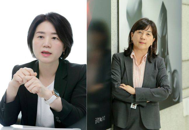 이미희 클라우드·DX사업본부장(왼쪽), 옥경화 IT전략본부장.(이상 상무)ⓒKT