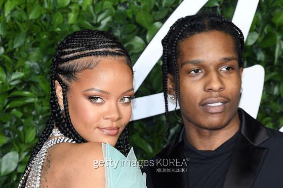 LONDON, ENGLAND - DECEMBER 02: Rihanna and ASAP Rocky arrive at The Fashion Awards 2019 held at Royal Albert Hall on December 02, 2019 in London, England. (Photo by Daniele Venturelli/Daniele Venturelli/WireImage )