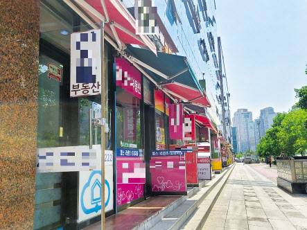 지난달 권익위가 진행한 설문조사에서 최근의 주택가격 상승이 중개보수 비용을 올린 ‘주범’으로 지목됐다. 사진은 송파구 아파트 단지 내 공인중개사무소 모습. [헤럴드경제DB]