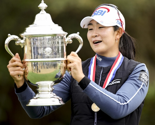 미국 텍사스주 휴스턴의 챔피언스 골프클럽에서 끝난 2020년 미국여자프로골프(LPGA) 투어 메이저 골프대회 제75회 US여자오픈에서 우승한 김아림 프로. 사진제공=Simon Bruty/USGA