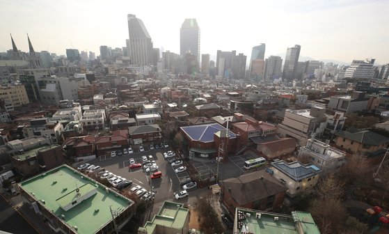 내년도 서울 표준주택 공시가가 지난해 대비 10.13% 오른다. 사진은 강남구 주택가 모습. [연합뉴스]
