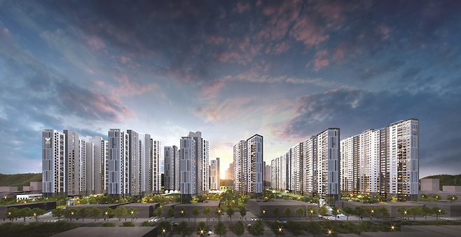 부평 캐슬 & 더 샵 퍼스트 투시도 [사진 = 롯데건설·포스코건설]