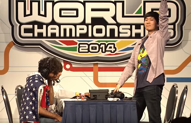 (2014년 대회 당시에 우승하고 손을 번쩍 드는 박세준 선수)