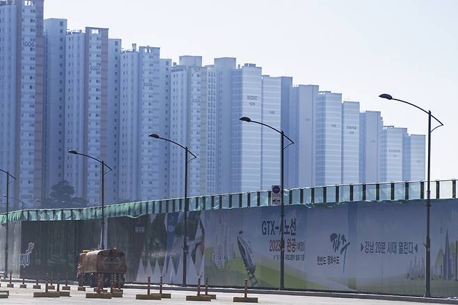 지난 17일 경기 파주 운정신도시 일대의 모습. 연합뉴스