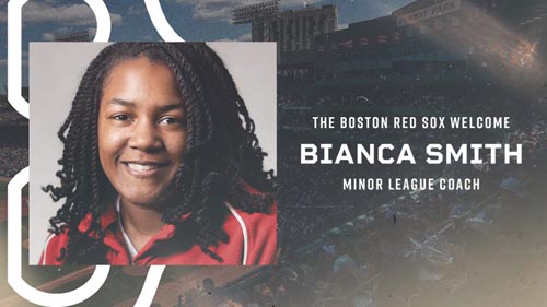 미국 야구 최초의 흑인 여성 프로 코치가 탄생했다. 사진= 보스턴 공식 트위터