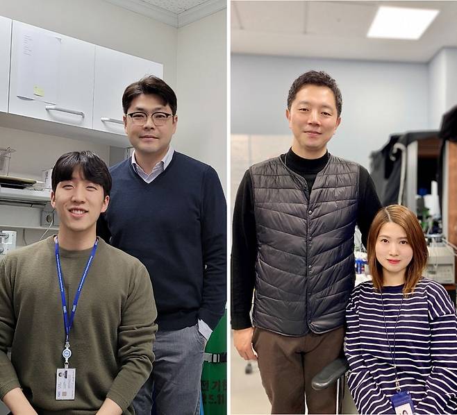 왼쪽부터 이준혁 KAIST 박사과정, 정원석 KAIST 교수, 박형주 한국뇌연구원 박사, 김지영 연구원.[KAIST 제공]