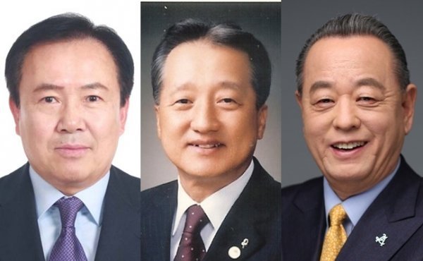 대한골프협회장 후보로 나선 박노승, 우기정, 이중명 씨(왼쪽부터). 사진제공 | 대한골프협회