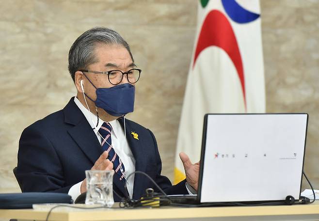 이재정 경기도교육감은 6일 기자회견을 진행하고 있다.(사진=경기도교육청)