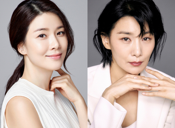 Actors Lee Bo-young, left, and Kim Seo-hyung. [ILGAN SPORTS]
