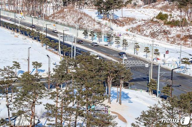 당진 시내 제설 작업 완료 모습© 뉴스1