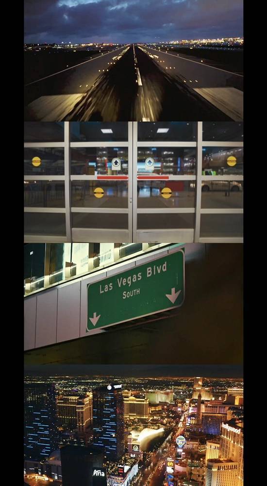 삼성전자는 미국 라스베이거스행 비행기에서 내리는 장면을 연출했다. /유튜브 갈무리