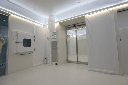 음압환경을 만들어 주는 '음압 프레임'으로, 에어텐트와 연결하는 모듈형 구조에 접목하면 안정적인 음압병실을 구축할 수 있다.



KAIST 제공