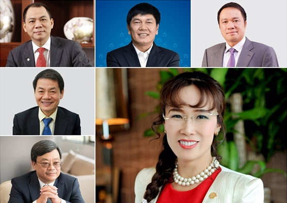 Six richest people in Việt Nam as of January 6.