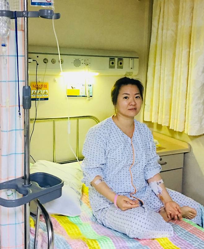 투병 당시 지나영 존스홉킨스대 교수의 모습. [본인 제공]