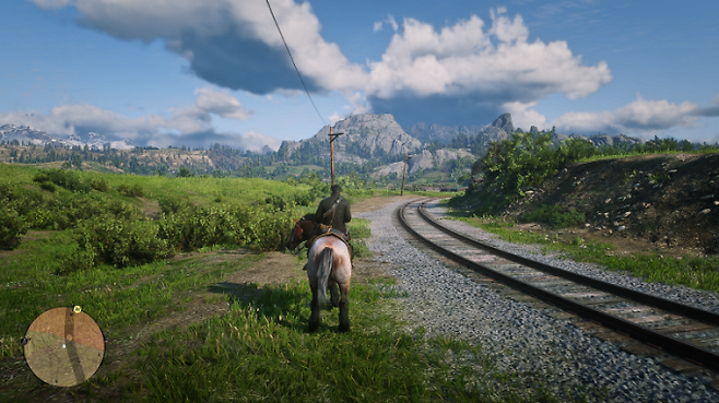 ▲사진='레드데드리뎀션2'. 압도적으로 장엄한 서부 풍경.