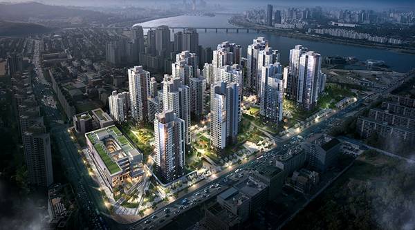 삼성물산이 올해 분양을 앞두고 있는 신반포3차. 경남아파트 통합재건축(래미안 원베일리) 조감도. <사진제공=삼성물산>