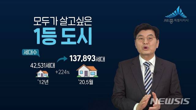 [세종=뉴시스]세종시만의 강점을 어필하며 이춘희 세종시장이 기업 유치를 위한 홍보를 하고 있다.2020.01.10.(사진=세종시 제공)