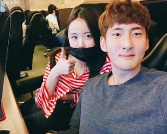 배우 이예림과 축구선수 김영찬. 사진=SNS 캡처.