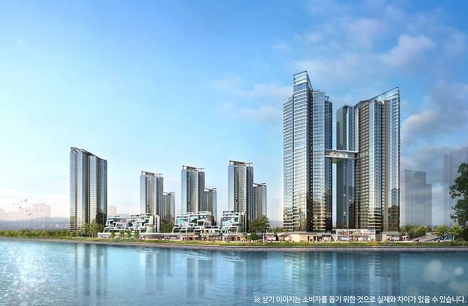 ‘송도자이 크리스탈오션’은 송도국제도시 랜드마크시티지구 A10BL에 지하 1층~지상 최고 42층 9개동(아파트 7개동·테라스하우스 2개동), 총 1503가구로 조성된다. [GS건설 제공]