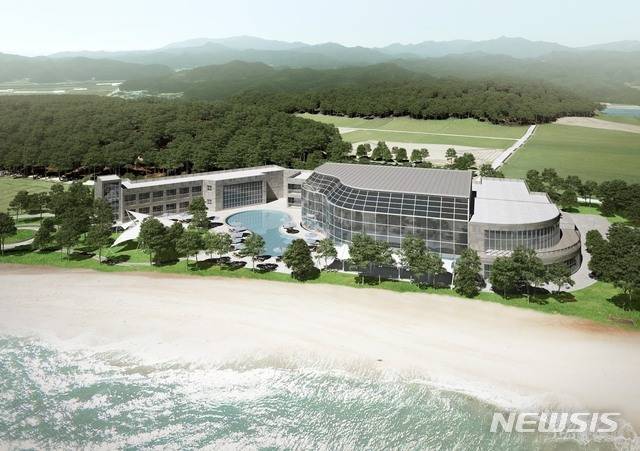 [울진=뉴시스] 강진구 기자 = 경북 울진군(군수 전찬걸)은 부지조성용 사토반입을 시작으로 울진해양치유센터 조성사업을 본격 추진하고 있다고 12일 밝혔다.사진은 울진해양치유센터 조감도.(사진=울진군 제공) 2021.01.12.photo@newsis.com