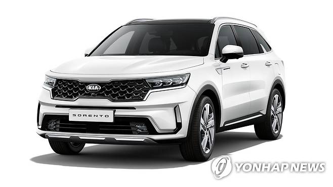 기아 쏘렌토, 영국 왓 카 어워즈 '올해의 대형 SUV' 수상 (서울=연합뉴스) 기아자동차 쏘렌토가 11일(현지시간) 영국 '2021 왓 카 어워즈'에서 '올해의 대형 SUV'로 선정됐다. 사진은 올해의 대형 SUV 수상한 기아차 쏘렌토. 2021.1.12       [현대기아차 제공. 재판매 및 DB 금지] photo@yna.co.kr