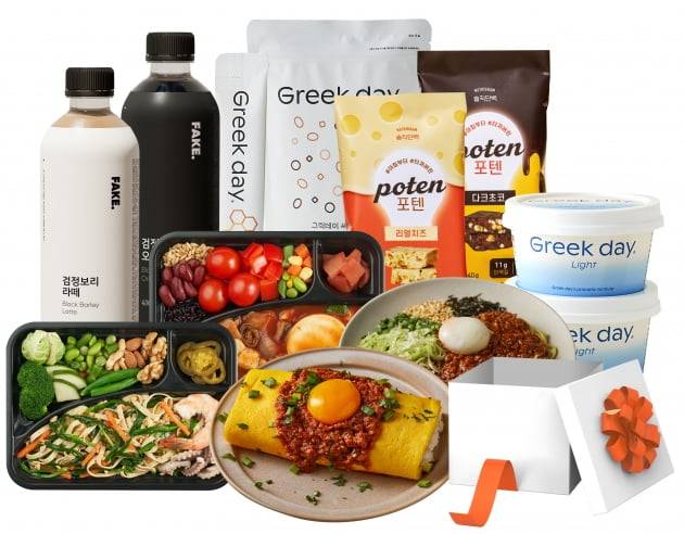 푸디콘 1기로 선정된 5개 스타트업의 상품들. GS리테일 제공
