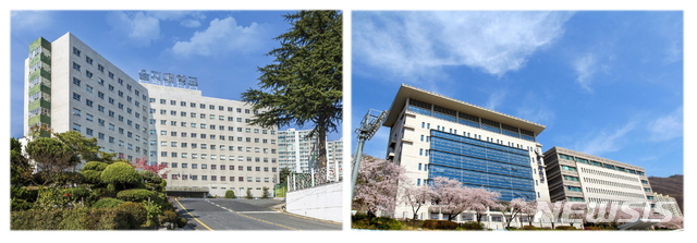 [성남=뉴시스]을지대학교 대전캠퍼스(사진 왼쪽)와  성남캠퍼스 전경