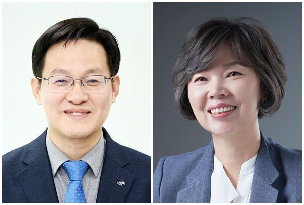 국민연금공단 신임 상임이사 김정학 연금이사(왼쪽)와 박양숙 복지이사[국민연금공단 제공. 재판매 및 DB 금지]