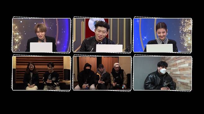 래퍼 창모와 앰비션뮤직 관계자들 [가온차트 뮤직 어워즈 사무국 제공]