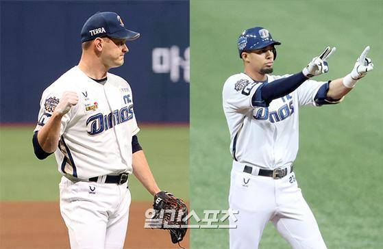 NC와 재계약한 루친스키(왼쪽)와 알테어. 두 선수 모두 16일 입국해 시즌 준비에 들어간다. IS 포토