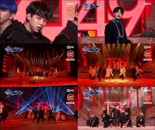 T1419가 독보적인 퍼포먼스로 데뷔 첫 음악방송 무대를 화려하게 장식했다. 사진=엠카 캡처