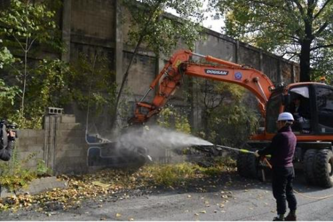 안심연료단지 철거 모습. 대구시 제공
