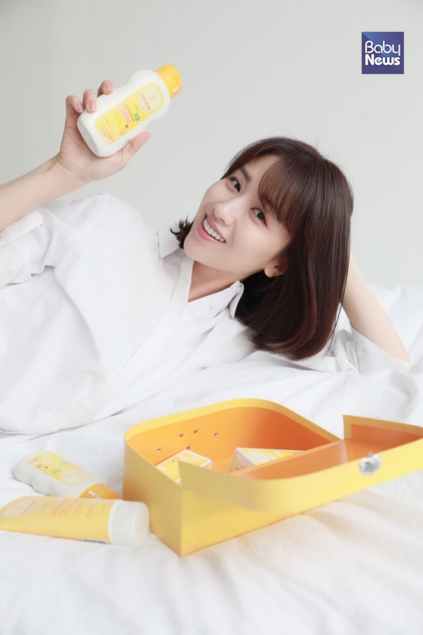 뷰티 브랜드 벨레다의 카렌듈라 베이비 홍보대사로 선정된 배우 박하선. ⓒ벨레다