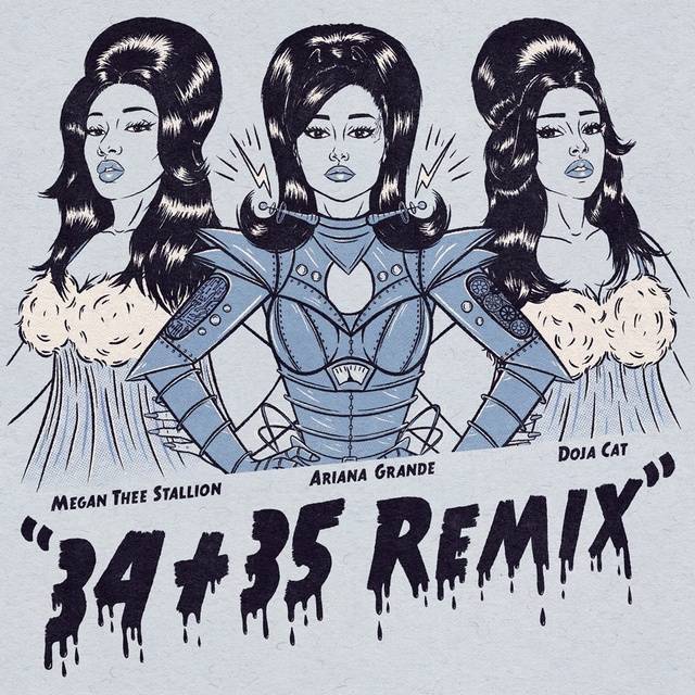 [서울=뉴시스] 아리아나 그란데 '34+35 (Remix)' 아트 커버. 2021.01.15. (사진 = 유니버설뮤직 제공) photo@newsis.com
