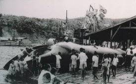 장생포 고래 해체 작업장 1964