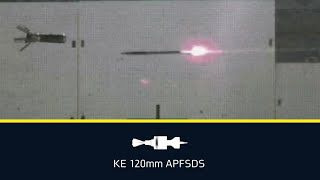 레드백 장갑차에 장착된 아이언 피스트 능동방어 시스템. 날아오는 대전차로켓,포탄,미사일 등을 요격할 수 있다.  사진은 날아오는 포탄(오른쪽)을 요격하기 직전의 아이언 피스트(왼쪽) 모습./이스라엘 엘빗사