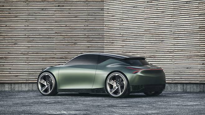 제네시스 JW EV 디자인 요소를 보여주는 민트 콘셉트.